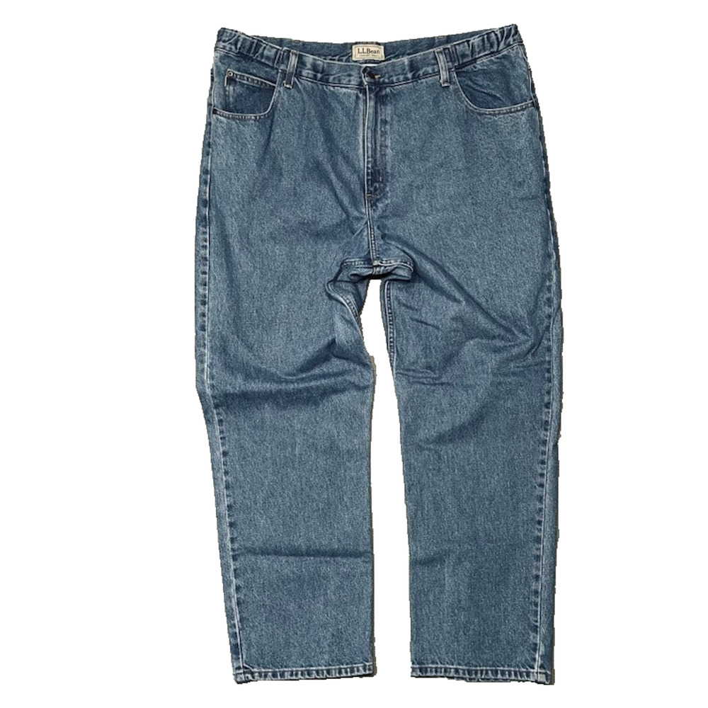 LL Bean Men's Blue Denim Jeans Size 40x31 Classic Straight Leg Regular Cotton
